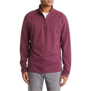 Rhone NWOT Mens 1/4 Zip Pullover Half Quarter Zip Jacket Top Long Sleeve Grape